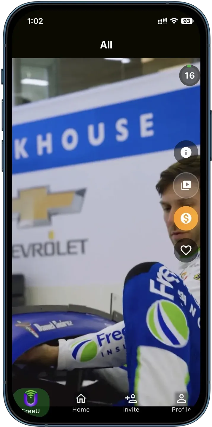 Captura de pantalla de categorías de la aplicación U-wifi