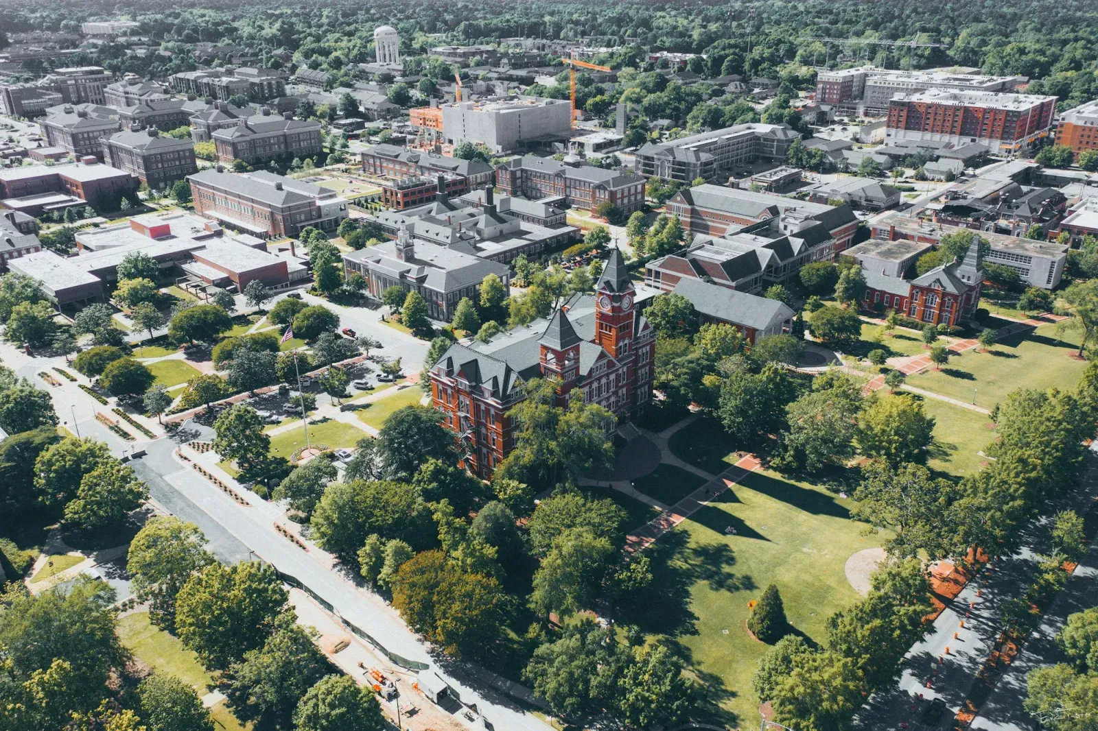 Auburn, Alabama skyline and neighborhoods served by U-wifi home internet