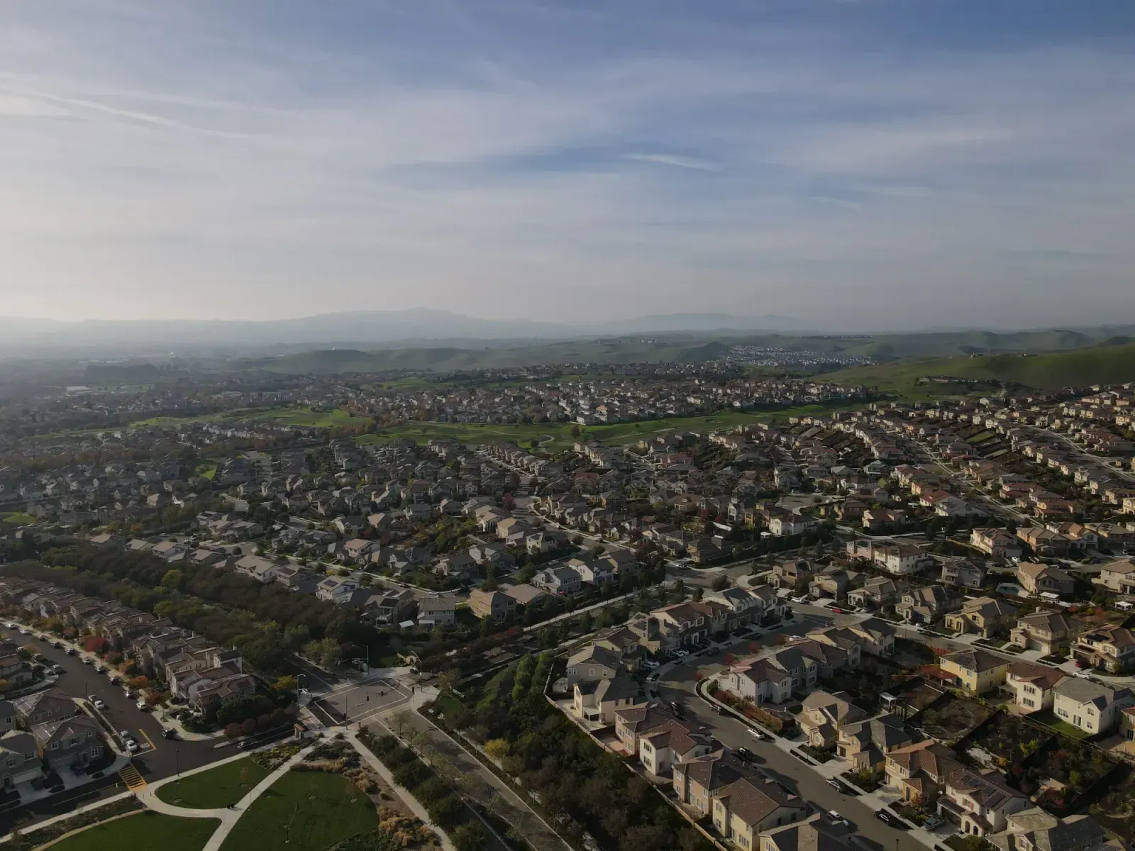 Dublin, California skyline and neighborhoods served by U-wifi home internet