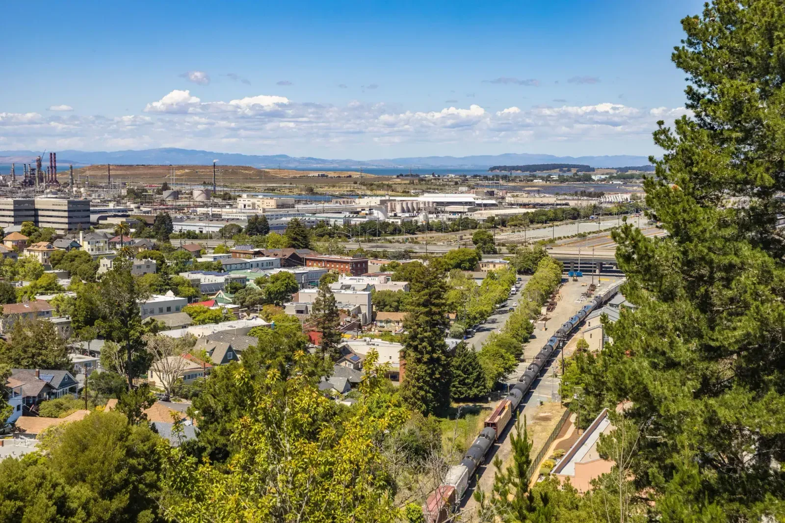 Hayward, California skyline and neighborhoods served by U-wifi home internet