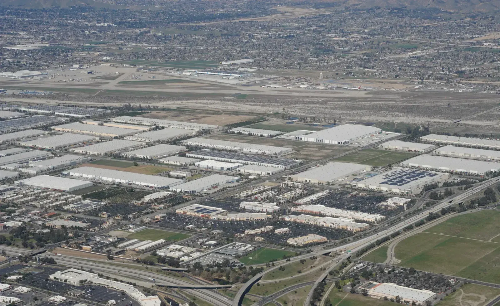 Ontario, California skyline and neighborhoods served by U-wifi home internet