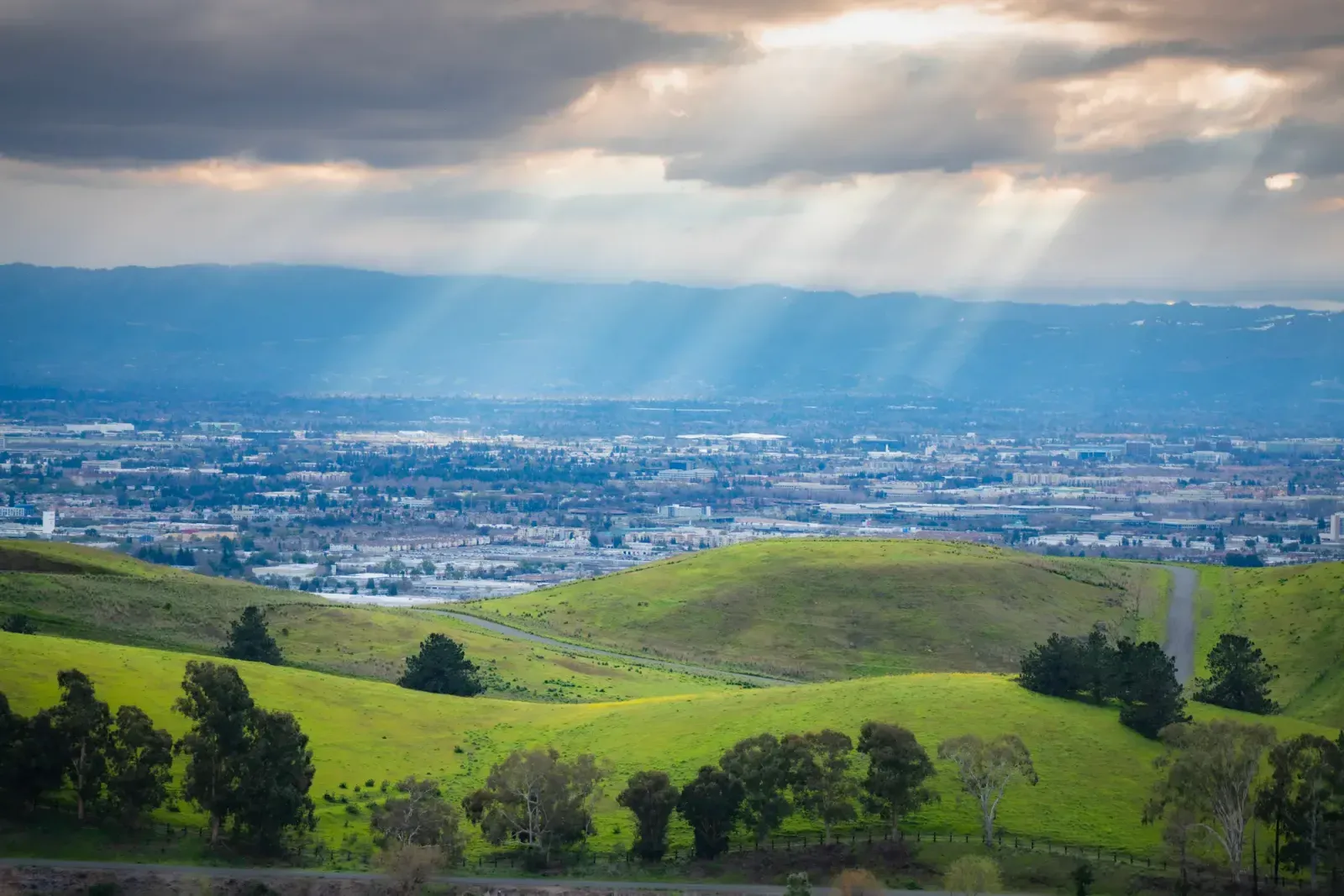 Pleasanton, California skyline and neighborhoods served by U-wifi home internet