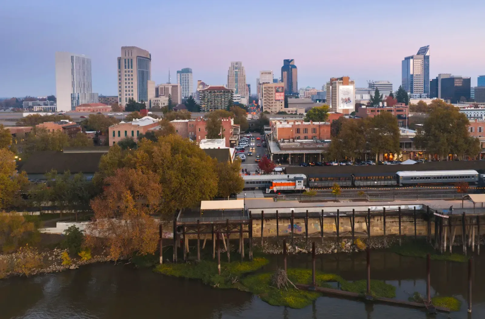 Sacramento, California skyline and neighborhoods served by U-wifi home internet