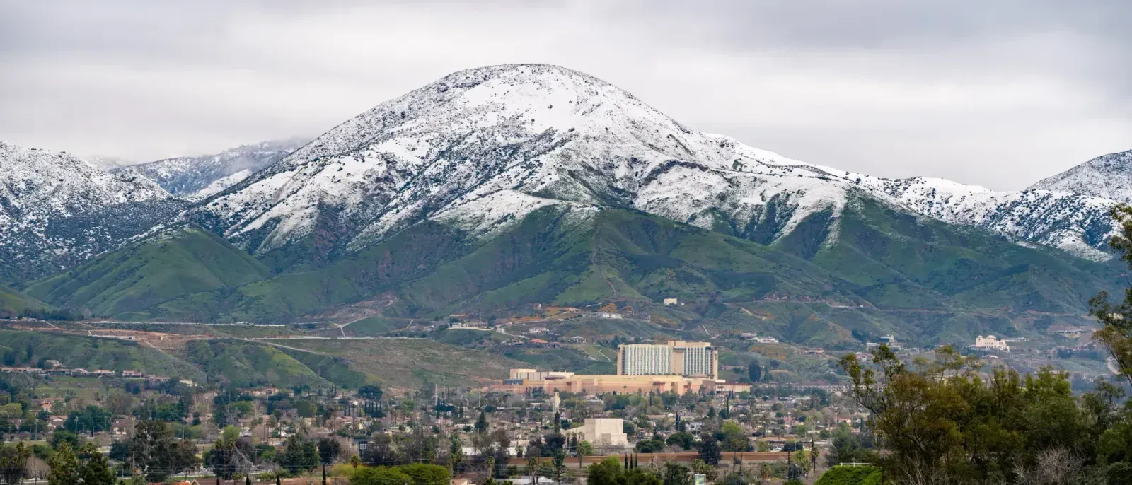 San Bernardino, California skyline and neighborhoods served by U-wifi home internet