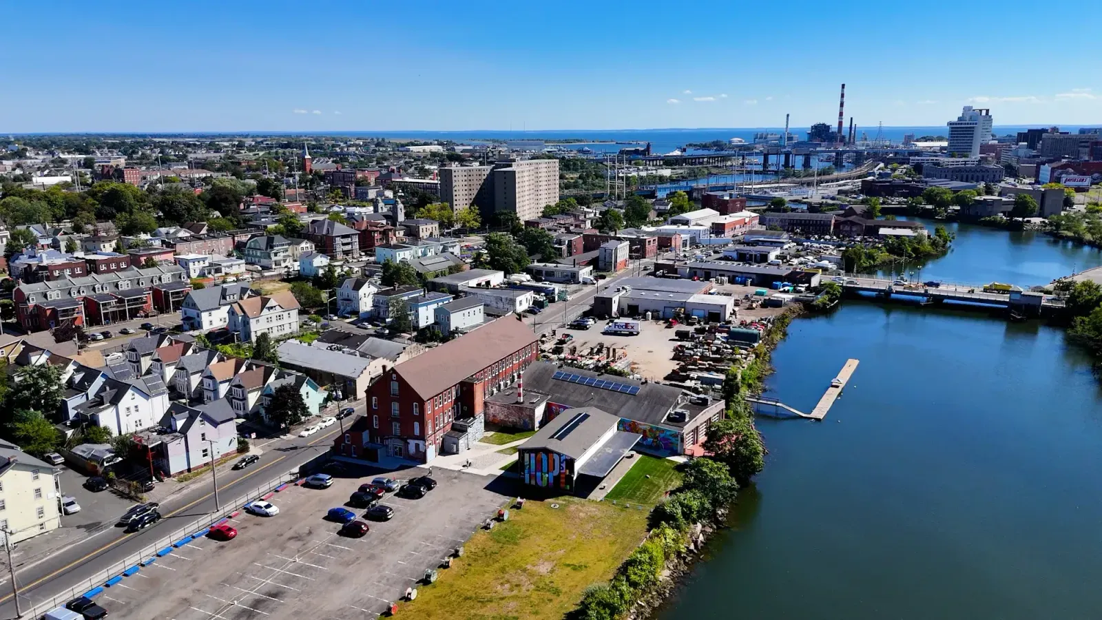 Bridgeport, Connecticut skyline and neighborhoods served by U-wifi home internet