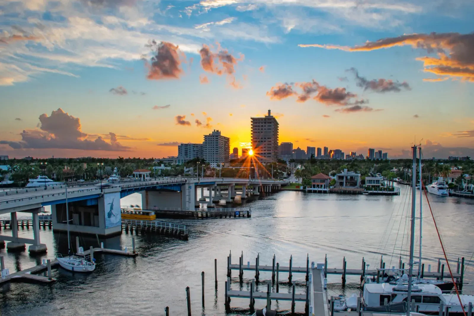 Fort Lauderdale, Florida skyline and neighborhoods served by U-wifi home internet
