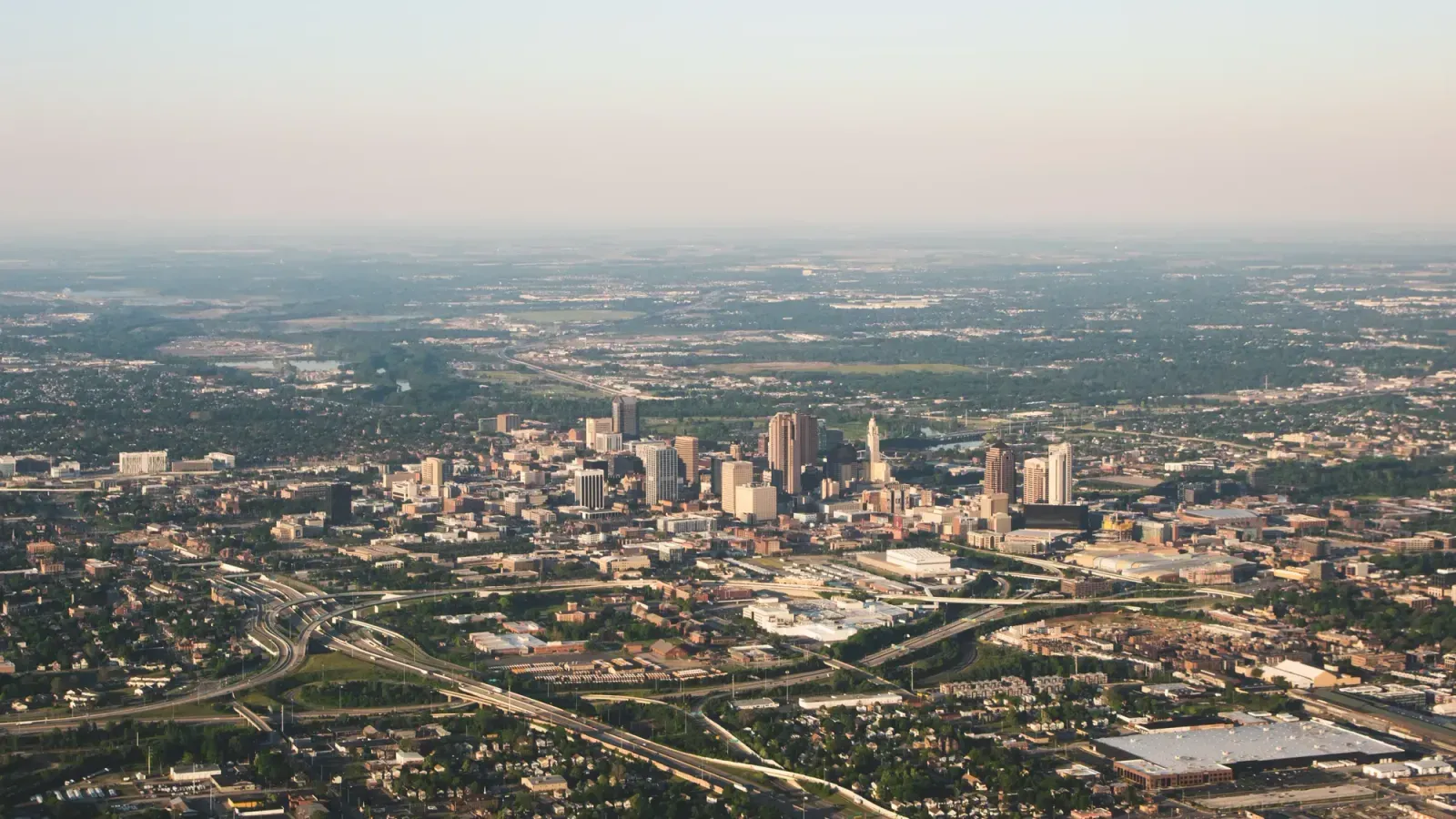 Columbus, Georgia skyline and neighborhoods served by U-wifi home internet
