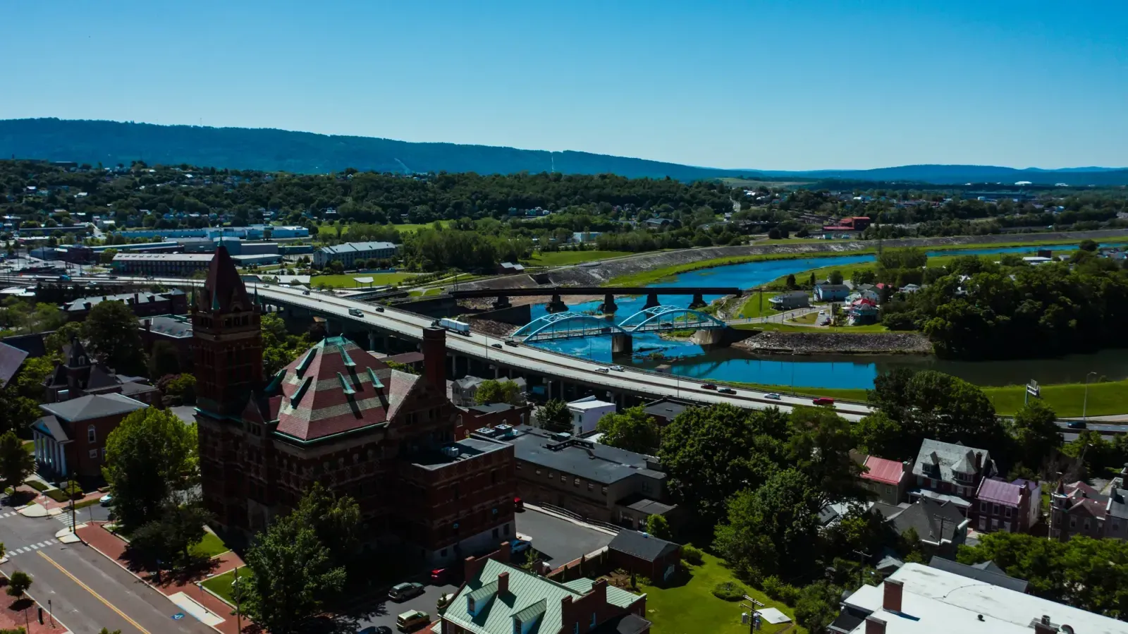 Hagerstown, Maryland skyline and neighborhoods served by U-wifi home internet