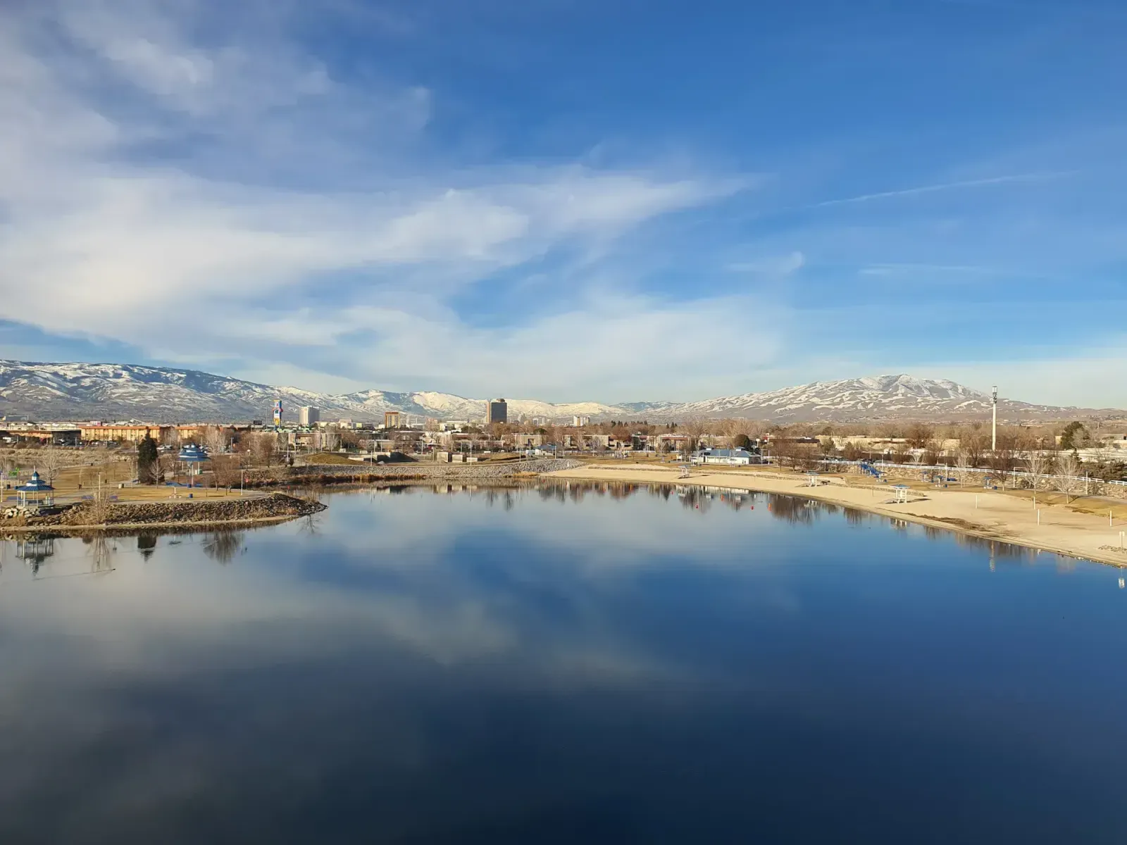 Reno, Nevada skyline and neighborhoods served by U-wifi home internet