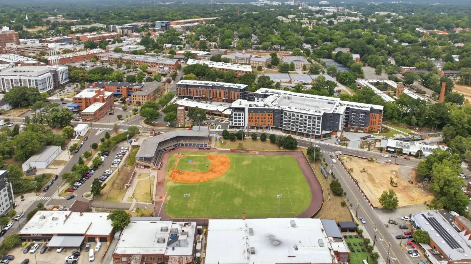 Greenville, North Carolina skyline and neighborhoods served by U-wifi home internet