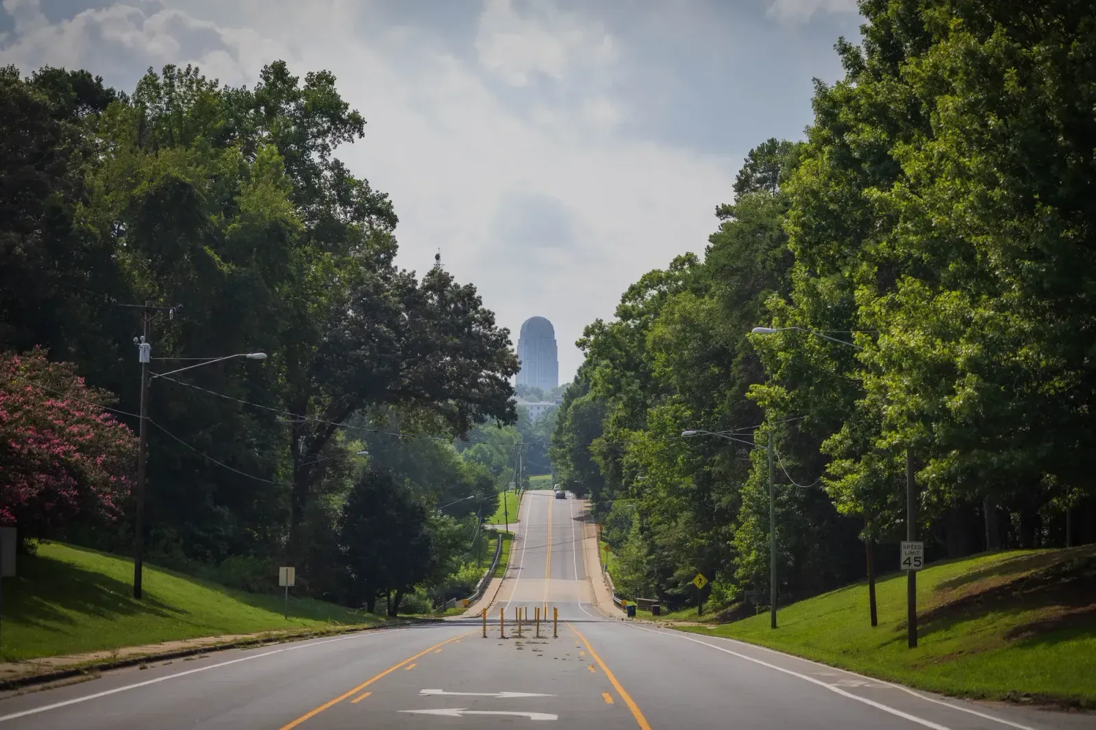 Winston-Salem, North Carolina skyline and neighborhoods served by U-wifi home internet