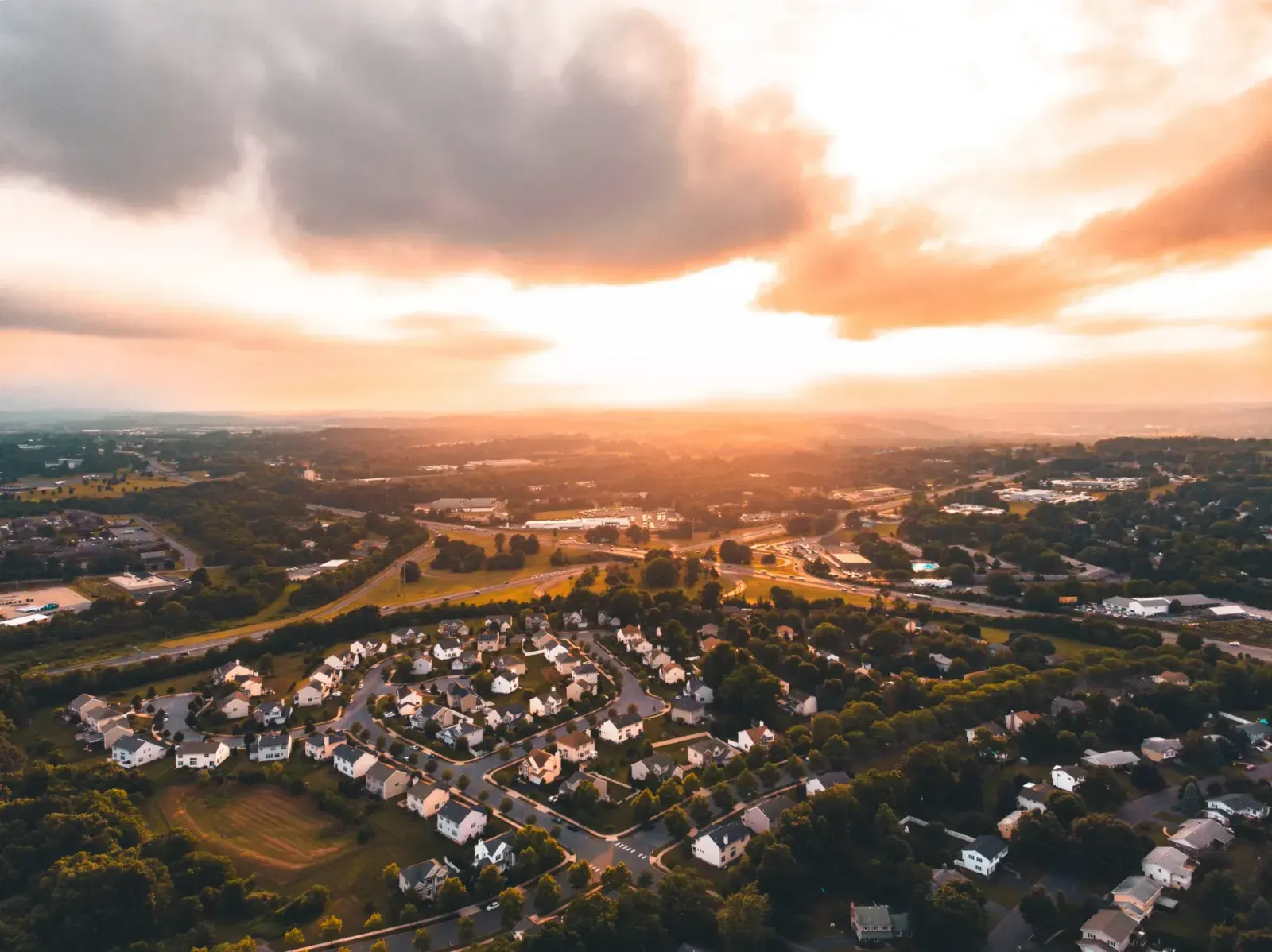 Allentown, Pennsylvania skyline and neighborhoods served by U-wifi home internet