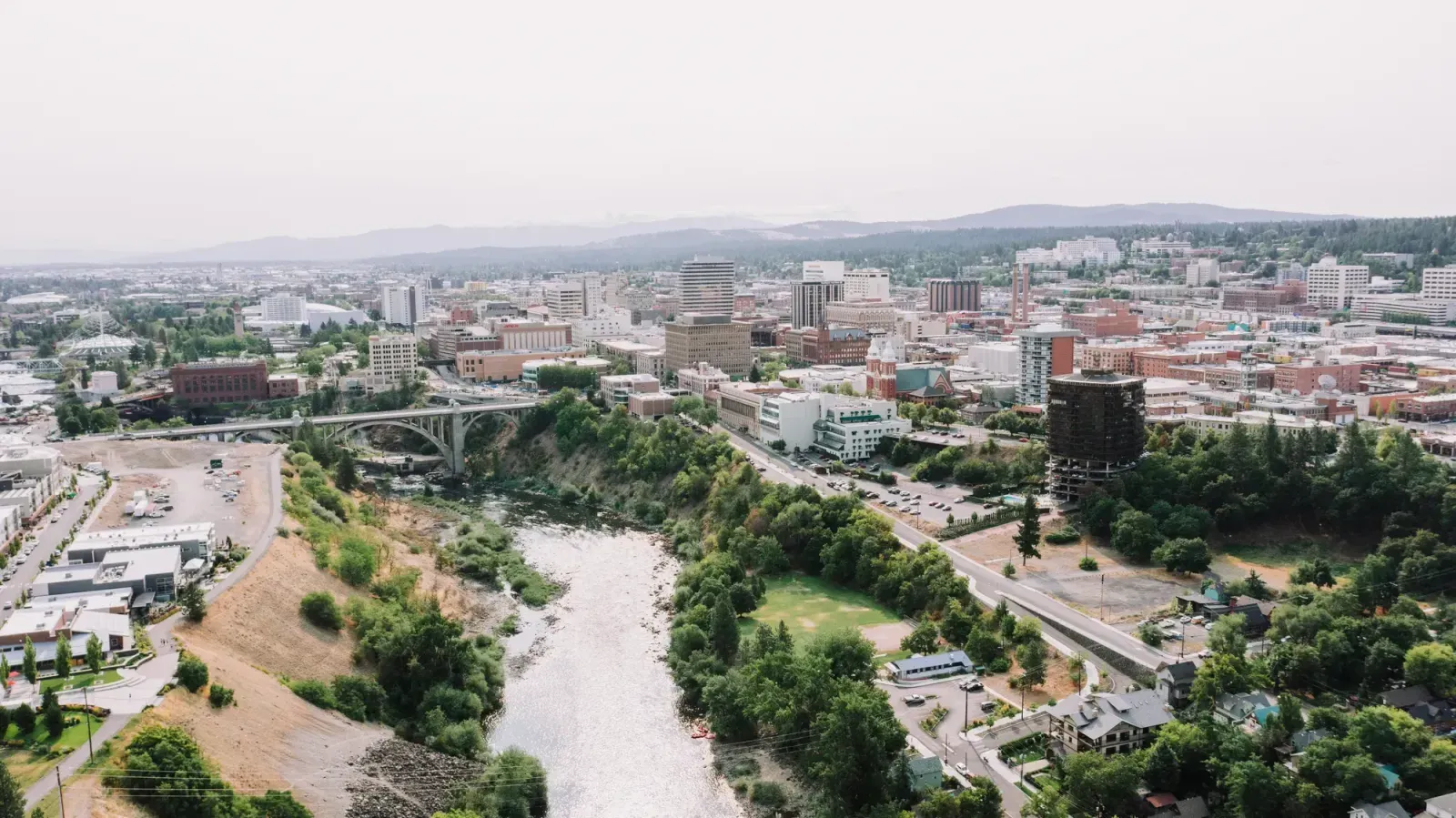 Spokane Valley, Washington skyline and neighborhoods served by U-wifi home internet