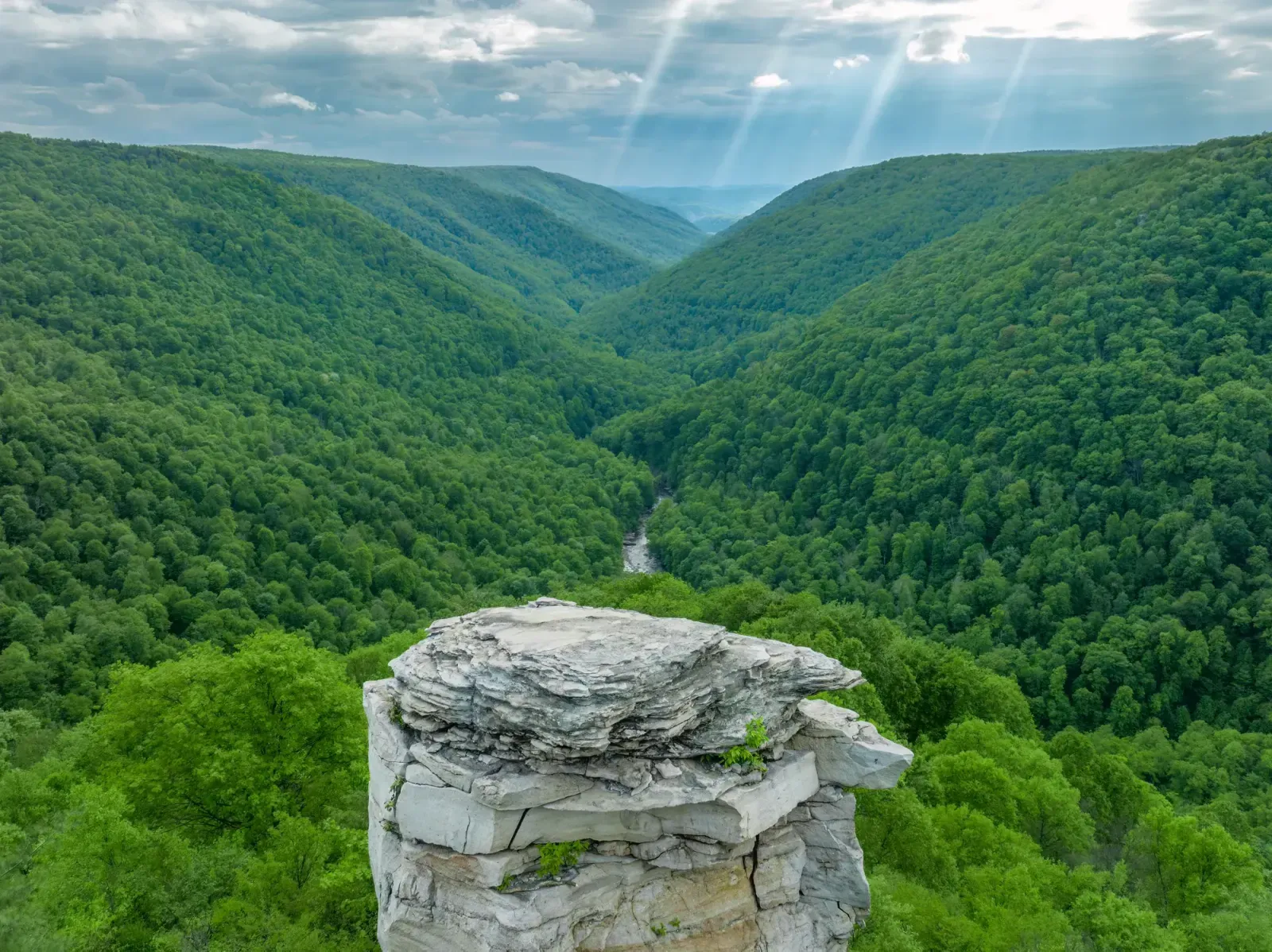 Charleston, West Virginia skyline and neighborhoods served by U-wifi home internet