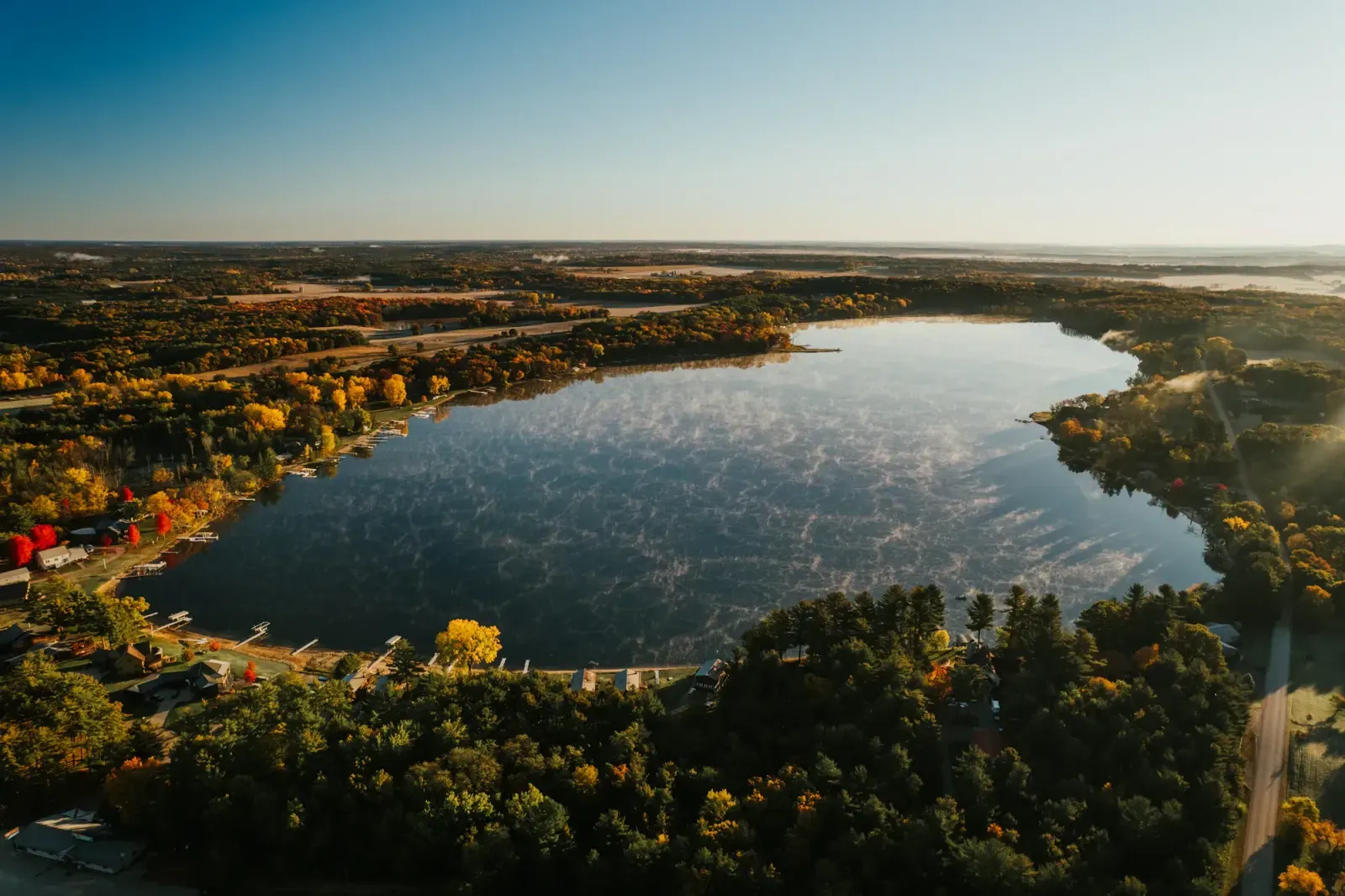 Wausau, Wisconsin skyline and neighborhoods served by U-wifi home internet